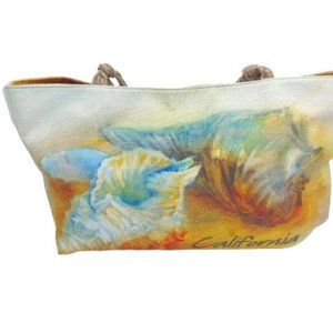 Sunshirt, California tote bag size Large, yellow and blue